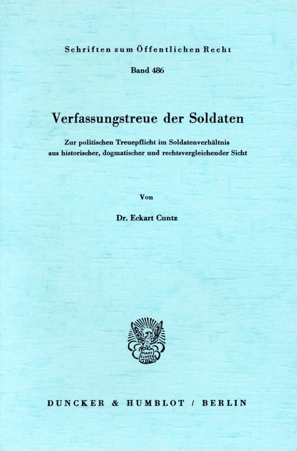 Cover Verfassungstreue der Soldaten