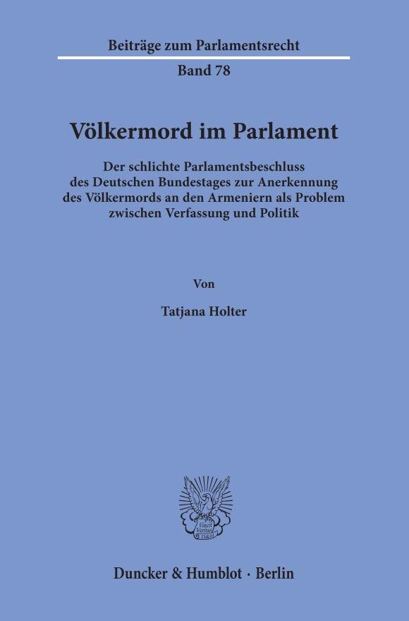 Cover Völkermord im Parlament