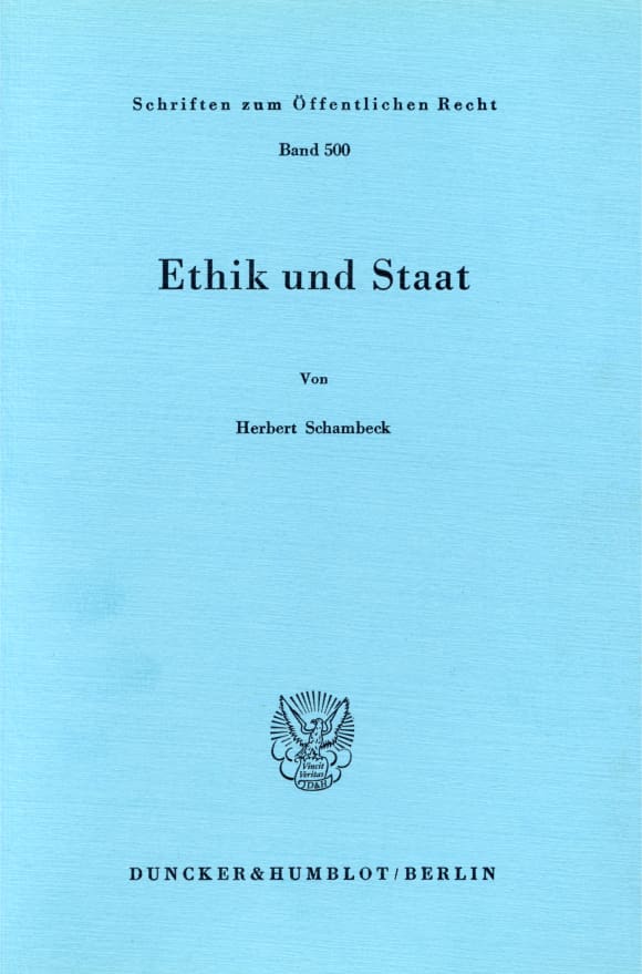 Cover Ethik und Staat