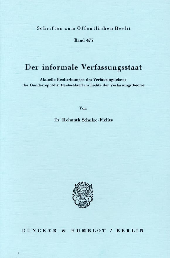 Cover Der informale Verfassungsstaat