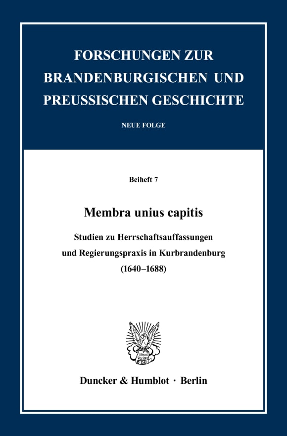 Cover Membra unius capitis