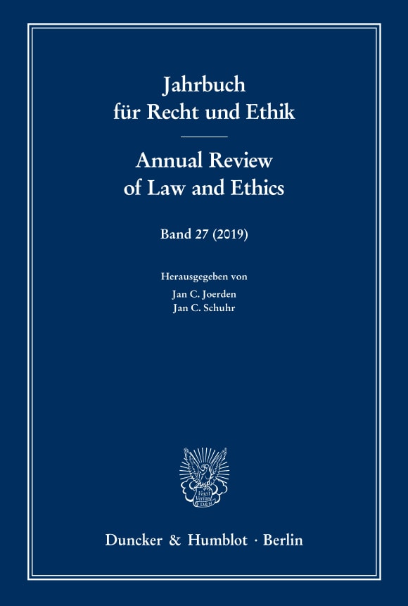 Cover Jahrbuch für Recht und Ethik (JRE)