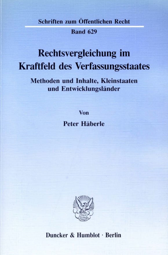 Cover Rechtsvergleichung im Kraftfeld des Verfassungsstaates