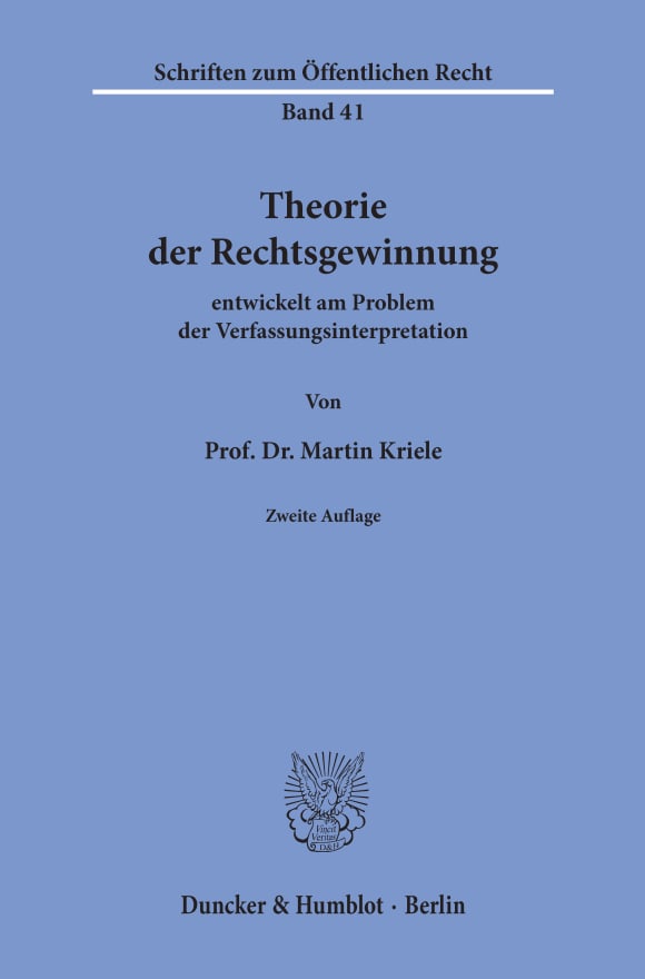 Cover Theorie der Rechtsgewinnung