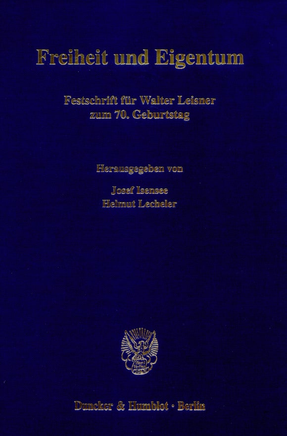 Cover Freiheit und Eigentum