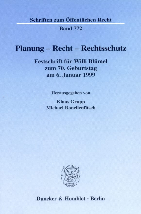 Cover Planung - Recht - Rechtsschutz