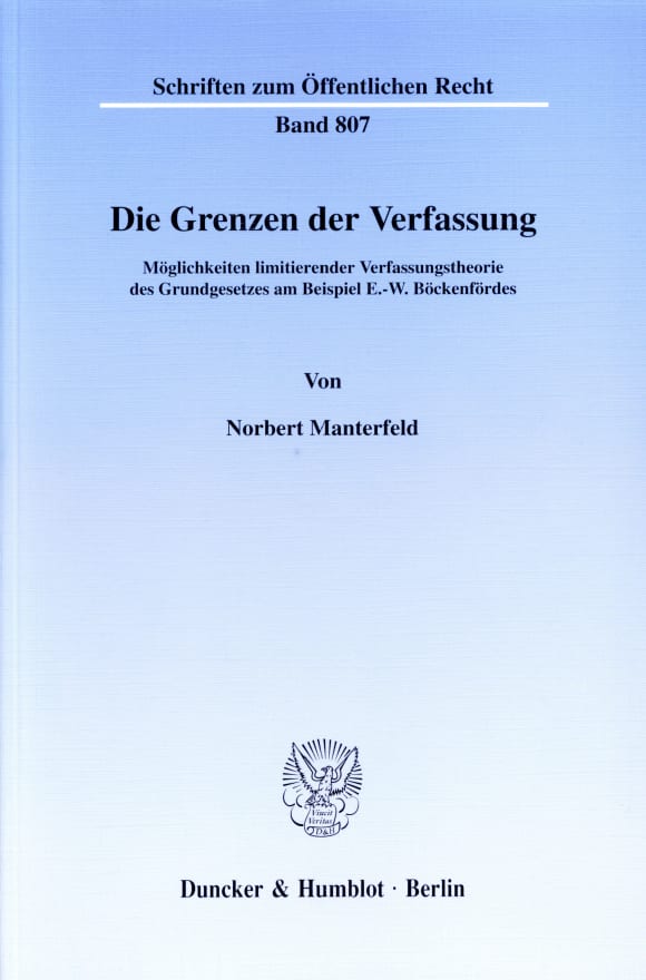 Cover Die Grenzen der Verfassung