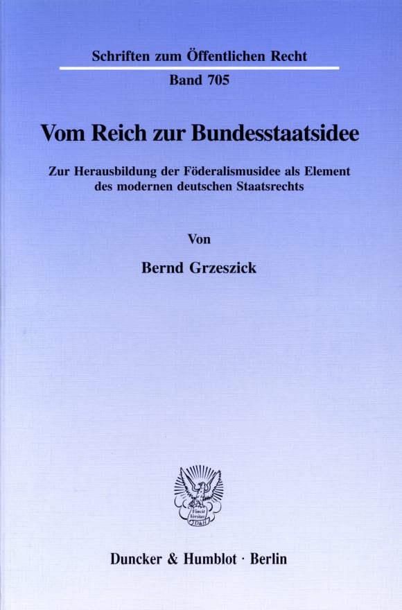 Cover Vom Reich zur Bundesstaatsidee