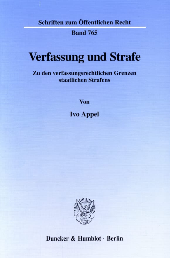 Cover Verfassung und Strafe