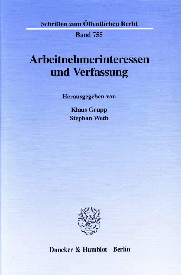 Cover Arbeitnehmerinteressen und Verfassung