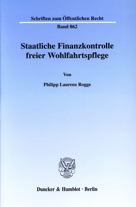 Cover Staatliche Finanzkontrolle freier Wohlfahrtspflege