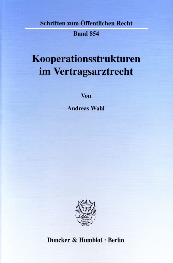 Cover Kooperationsstrukturen im Vertragsarztrecht