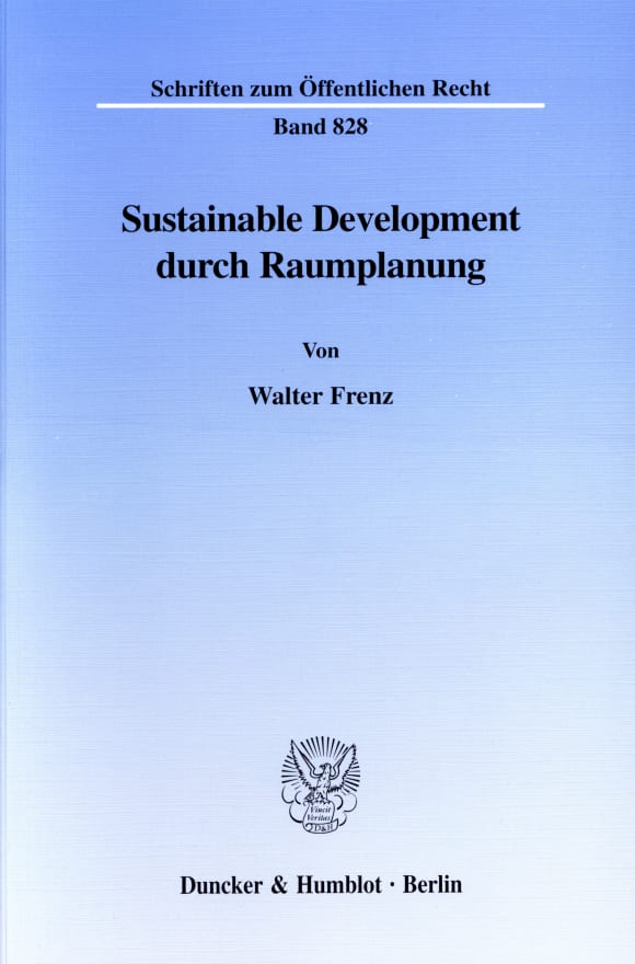 Cover Sustainable Development durch Raumplanung