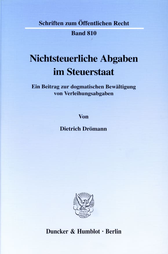 Cover Nichtsteuerliche Abgaben im Steuerstaat