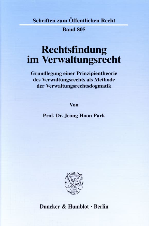 Cover Rechtsfindung im Verwaltungsrecht