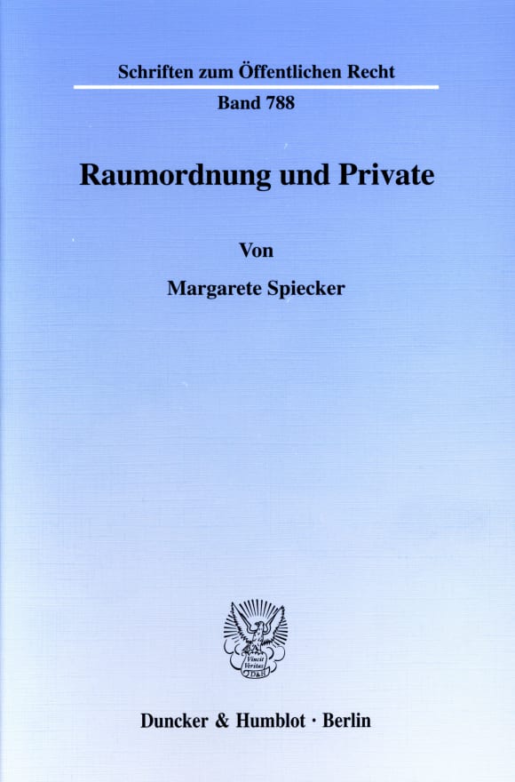 Cover Raumordnung und Private