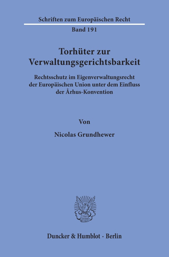 Cover Torhüter zur Verwaltungsgerichtsbarkeit