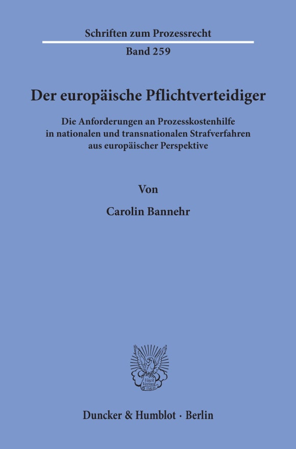 Cover Der europäische Pflichtverteidiger