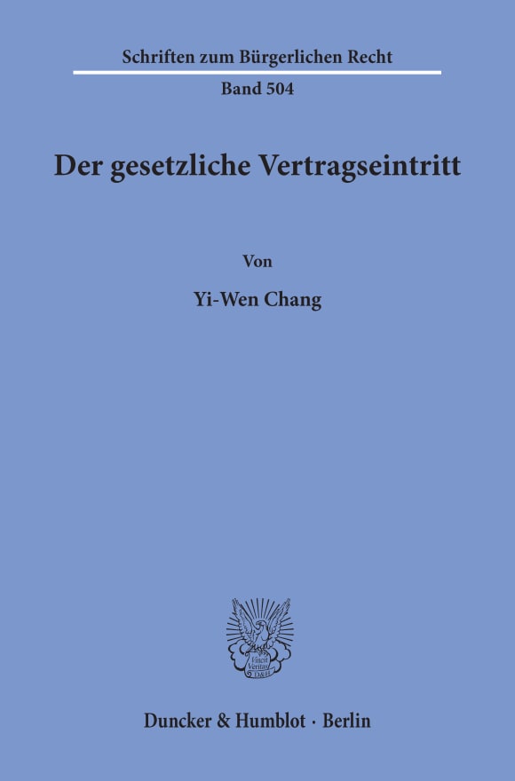 Cover Der gesetzliche Vertragseintritt