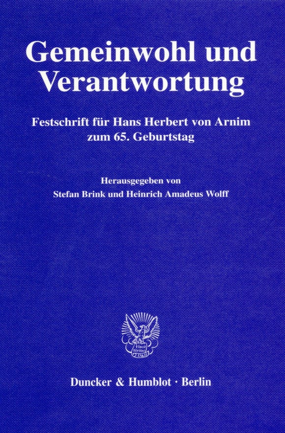 Cover Gemeinwohl und Verantwortung