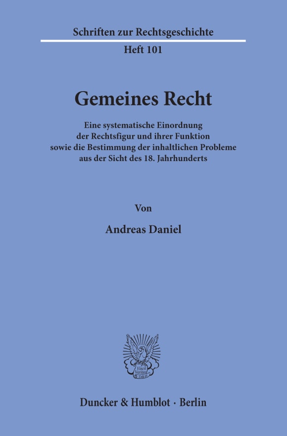 Cover Gemeines Recht