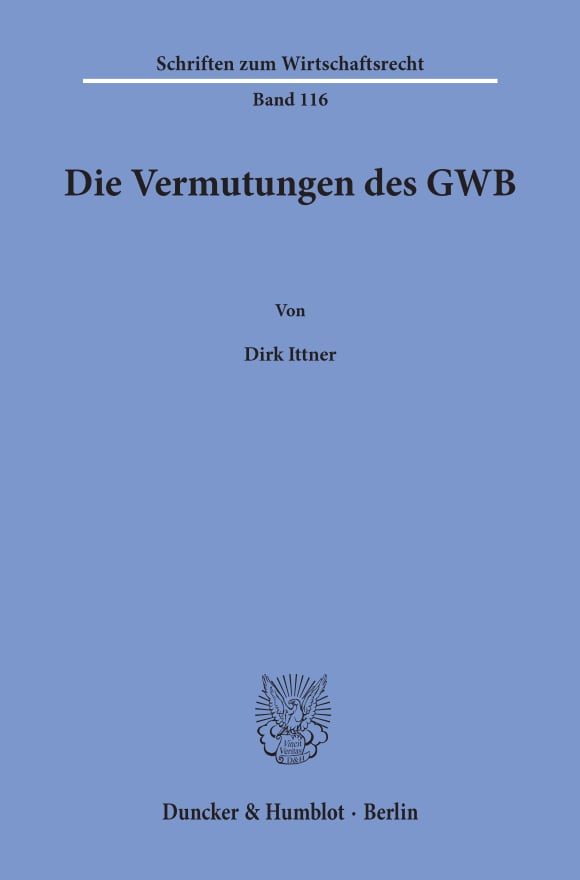 Cover Die Vermutungen des GWB