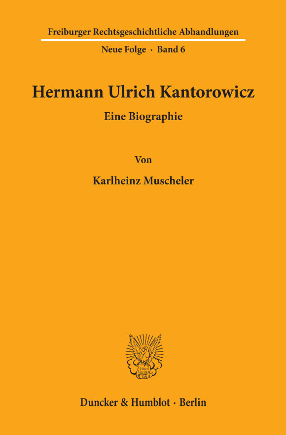 Cover Hermann Ulrich Kantorowicz