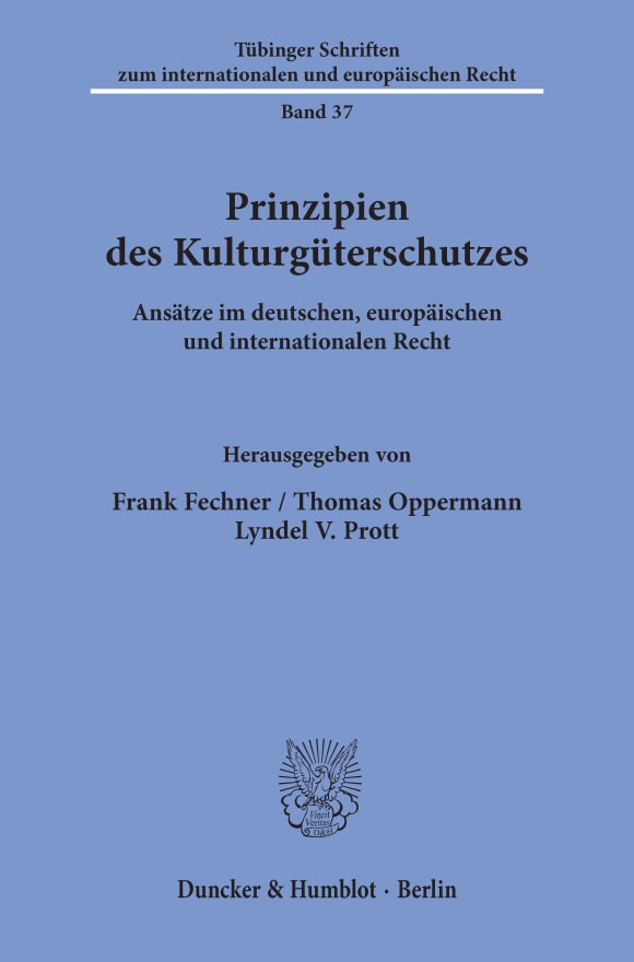 Cover Prinzipien des Kulturgüterschutzes