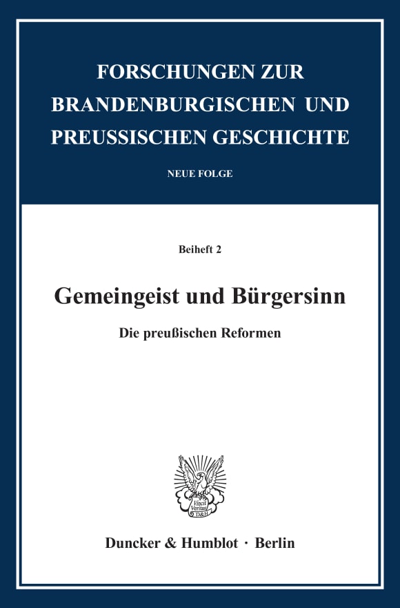 Cover Gemeingeist und Bürgersinn