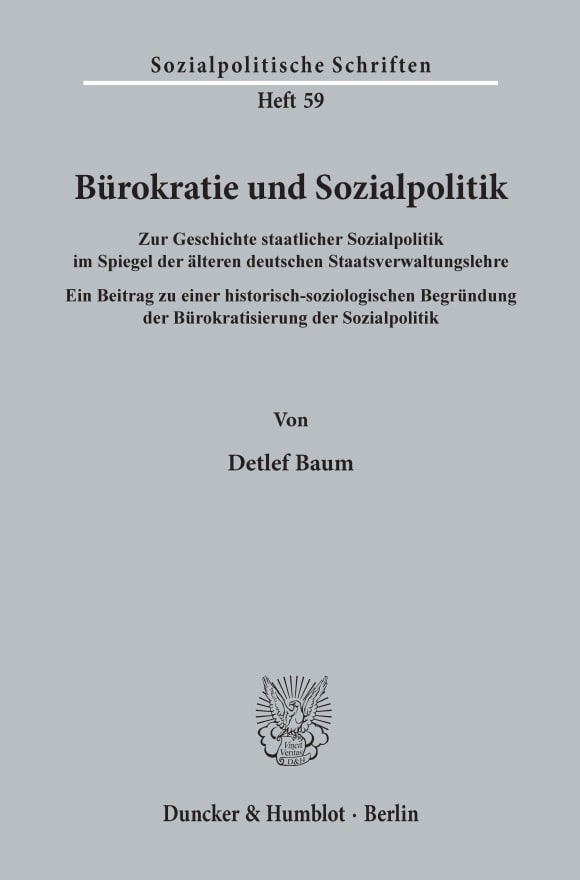 Cover Bürokratie und Sozialpolitik