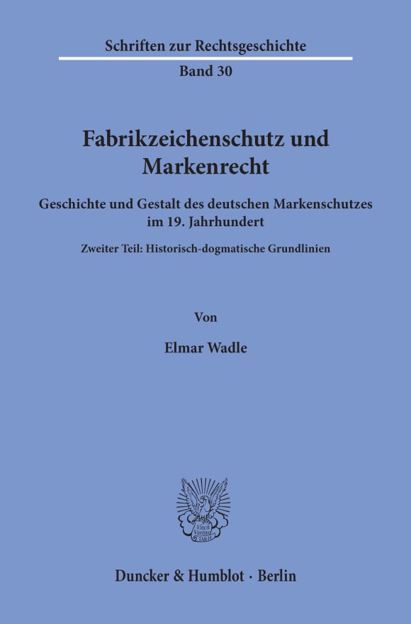 Cover Fabrikzeichenschutz und Markenrecht