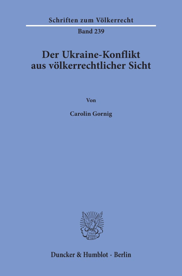 Cover Der Ukraine-Konflikt aus völkerrechtlicher Sicht