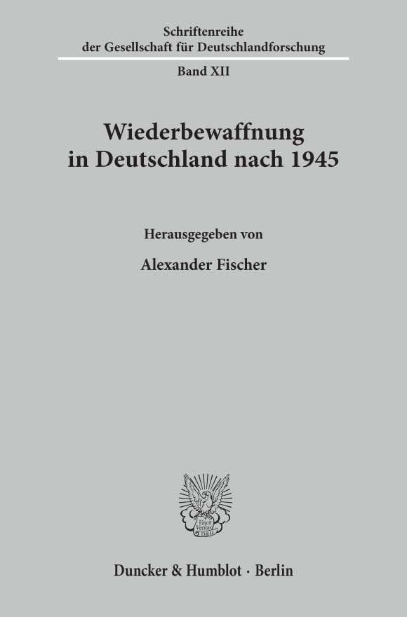 Cover Wiederbewaffnung in Deutschland nach 1945