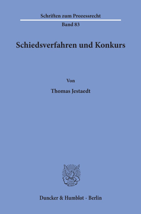 Cover Schiedsverfahren und Konkurs