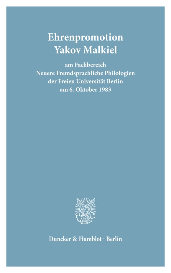 Cover Freie Universität Berlin - Universitätsreden (FU REDEN)