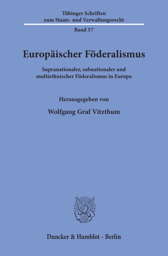 Cover Europäischer Föderalismus