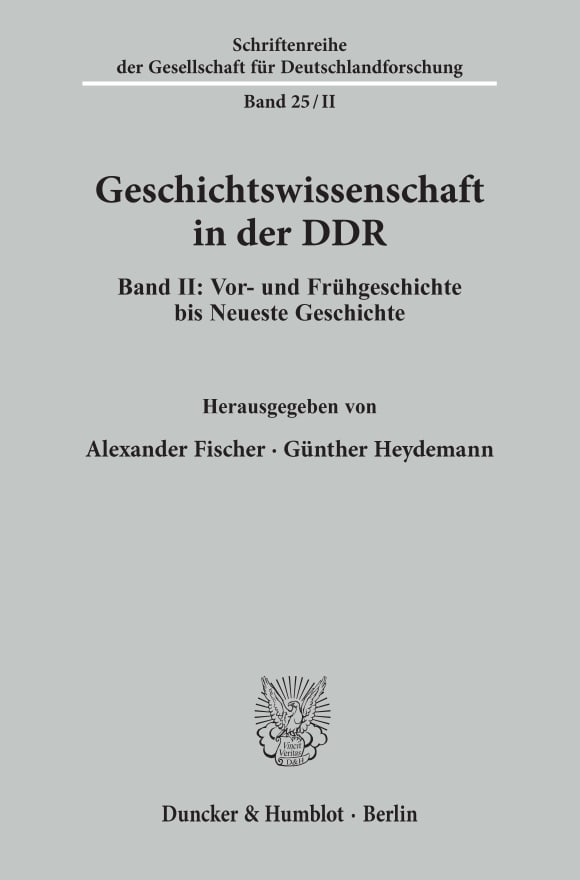 Cover Geschichtswissenschaft in der DDR