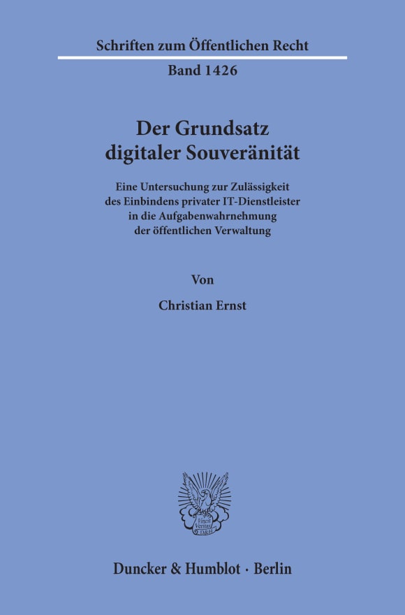 Cover Der Grundsatz digitaler Souveränität