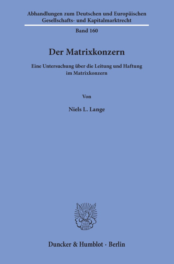 Cover Der Matrixkonzern