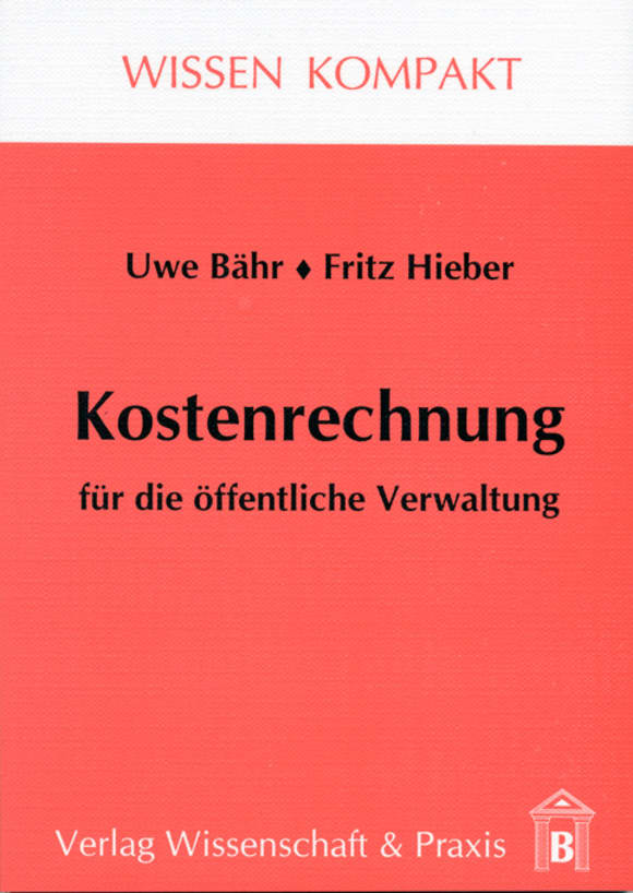 Cover Kostenrechnung für die öffentliche Verwaltung