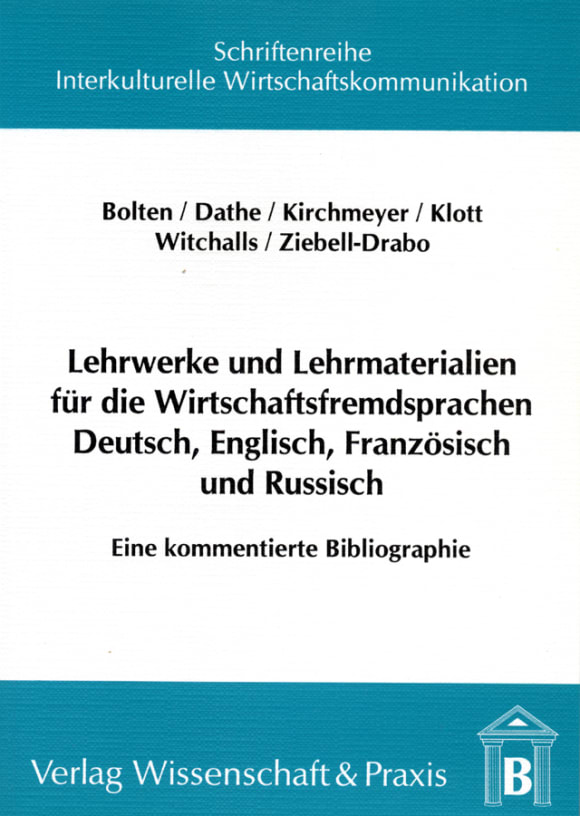 Cover Lehrwerke und Lehrmaterialien für die Wirtschaftsfremdsprachen Deutsch, Englisch, Französisch und Russisch