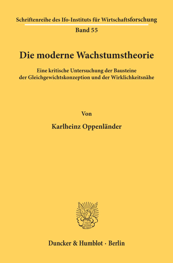 Cover Die moderne Wachstumstheorie