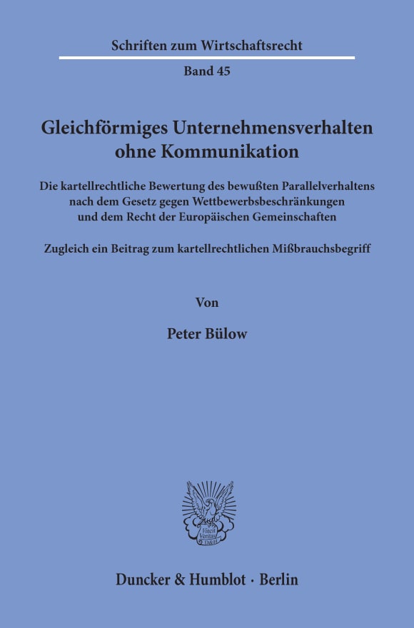 Cover Gleichförmiges Unternehmensverhalten ohne Kommunikation