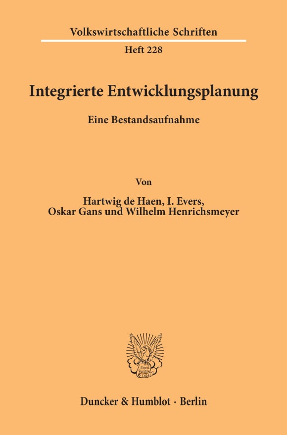 Cover Integrierte Entwicklungsplanung