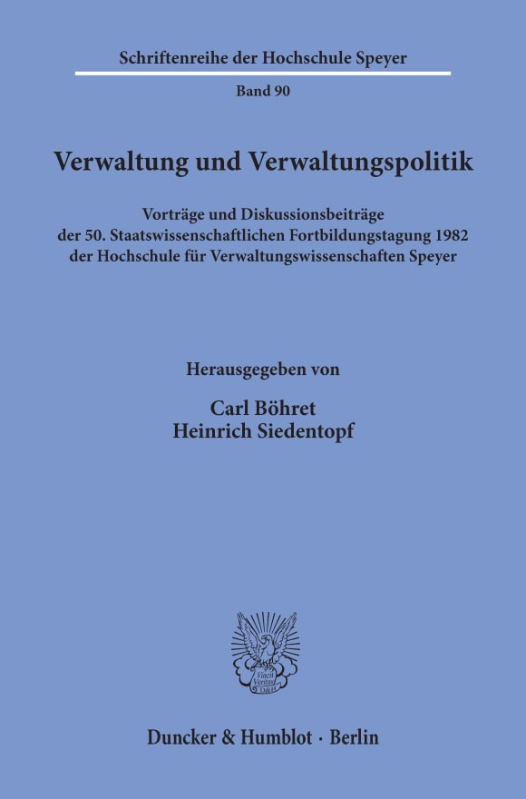 Cover Verwaltung und Verwaltungspolitik