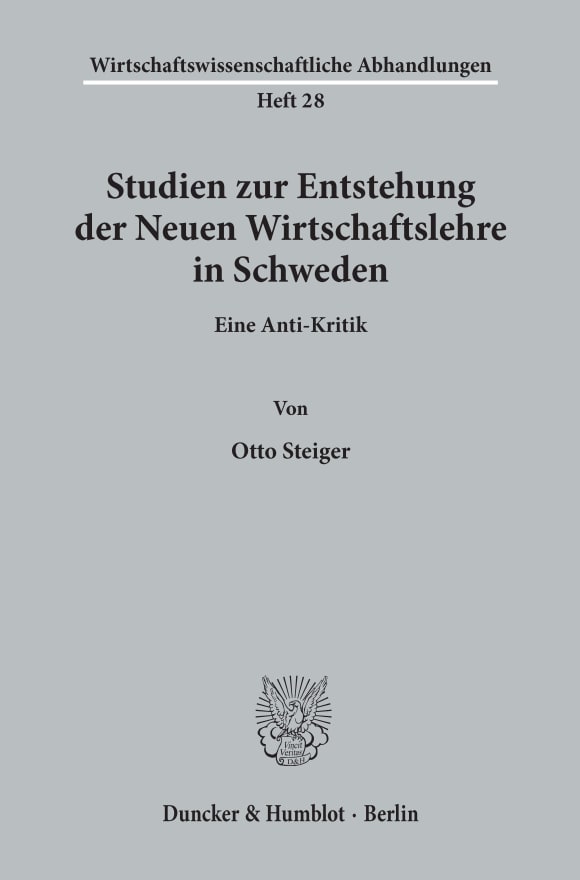 Cover Wirtschaftswissenschaftliche Abhandlungen (WAH)