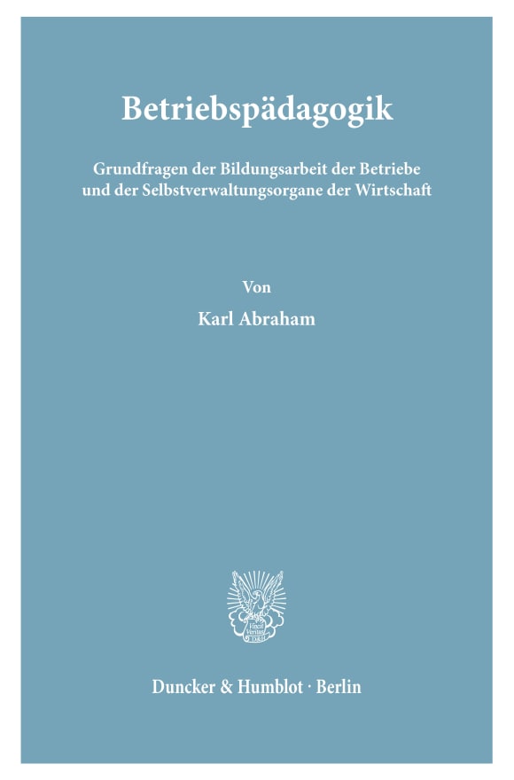 Cover Betriebspädagogik