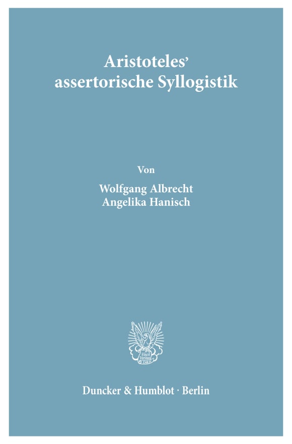 Cover Aristoteles' assertorische Syllogistik