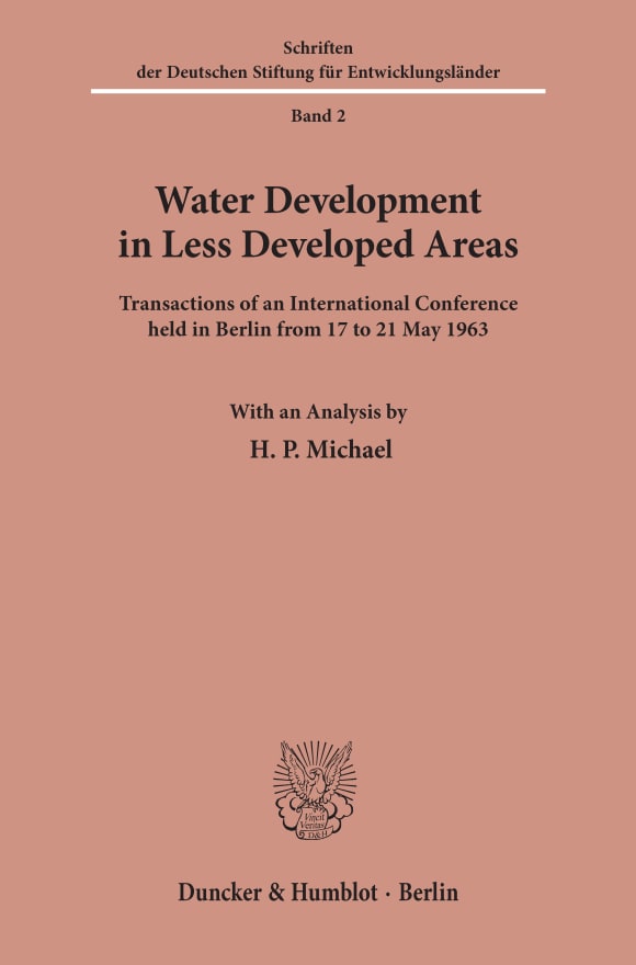 Cover Water Development in Less Developed Areas