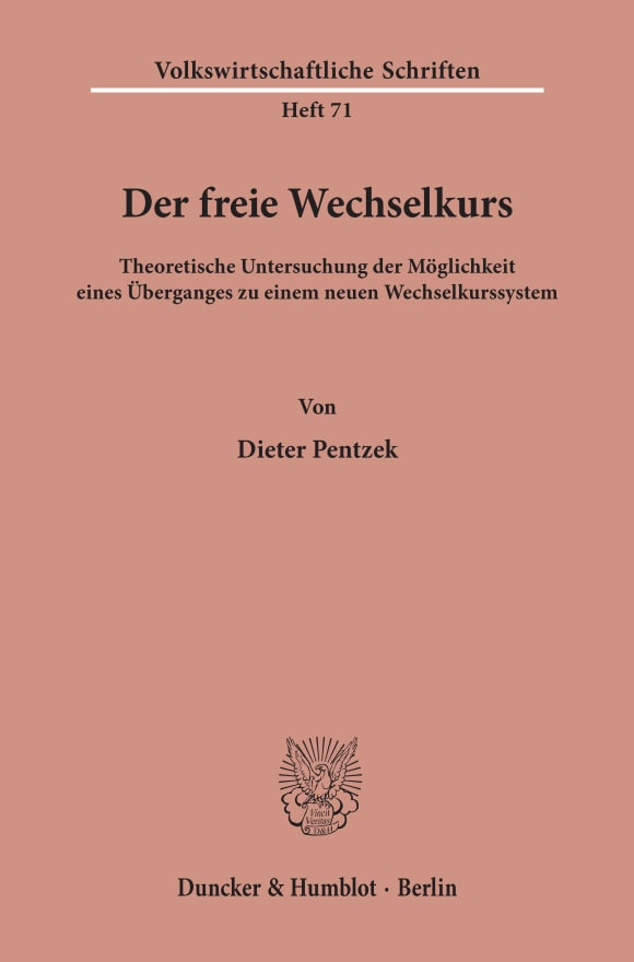 Cover Der freie Wechselkurs